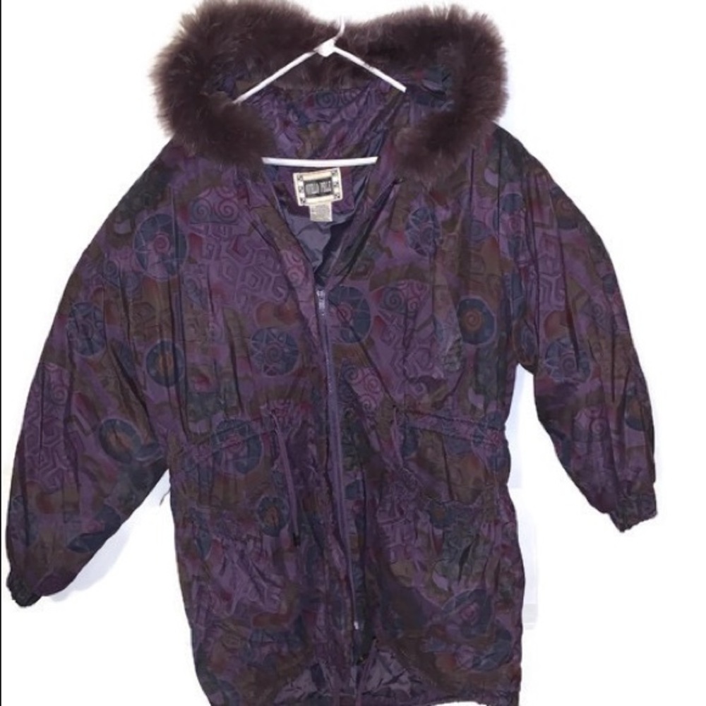Otello pelle vintage ski jacket fox fur men’s m